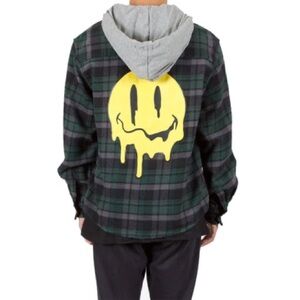 Eighty Eight Green Black Plaid Flannel Shacket